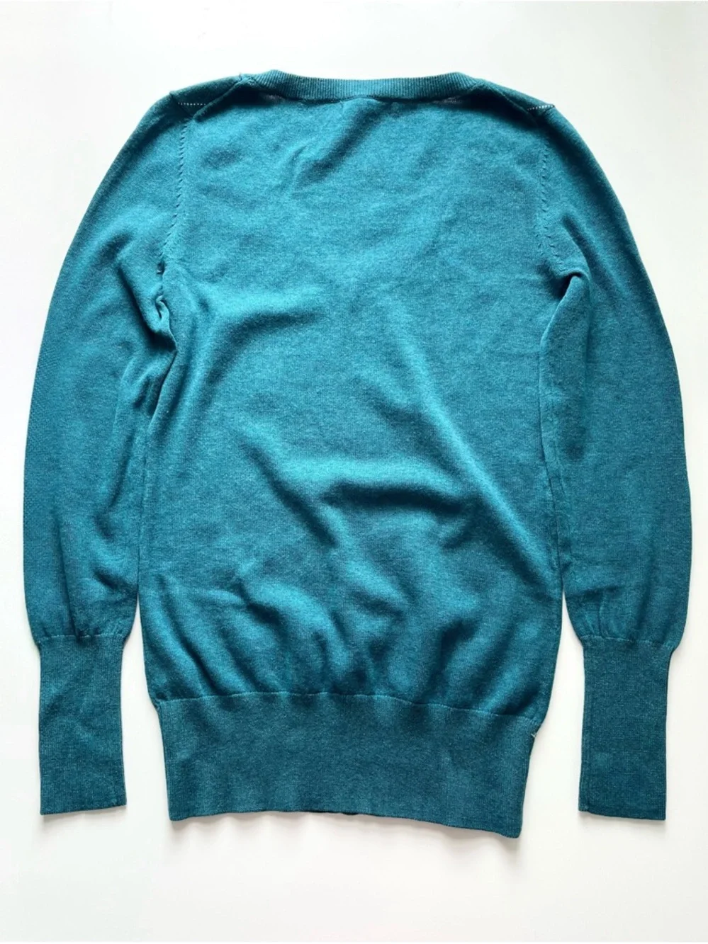 NWT 2000s GAP Argyle V-Neck Sweater Sz XS Teal Green Cotton Y2K Academia Preppy